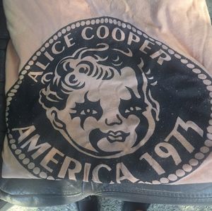 1973 Vintage ALICE COOPER RockNRoll Tshirt Vintage 70s Large VERY COOL Frayin'